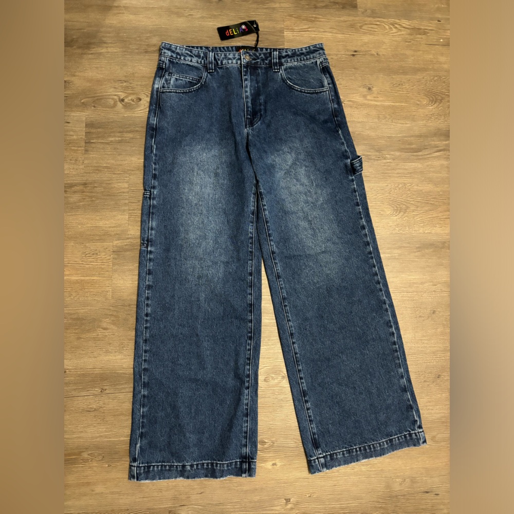 NWT Dolls Kill / dELiA*s Indigo So Misunderstood Carpenter Jeans